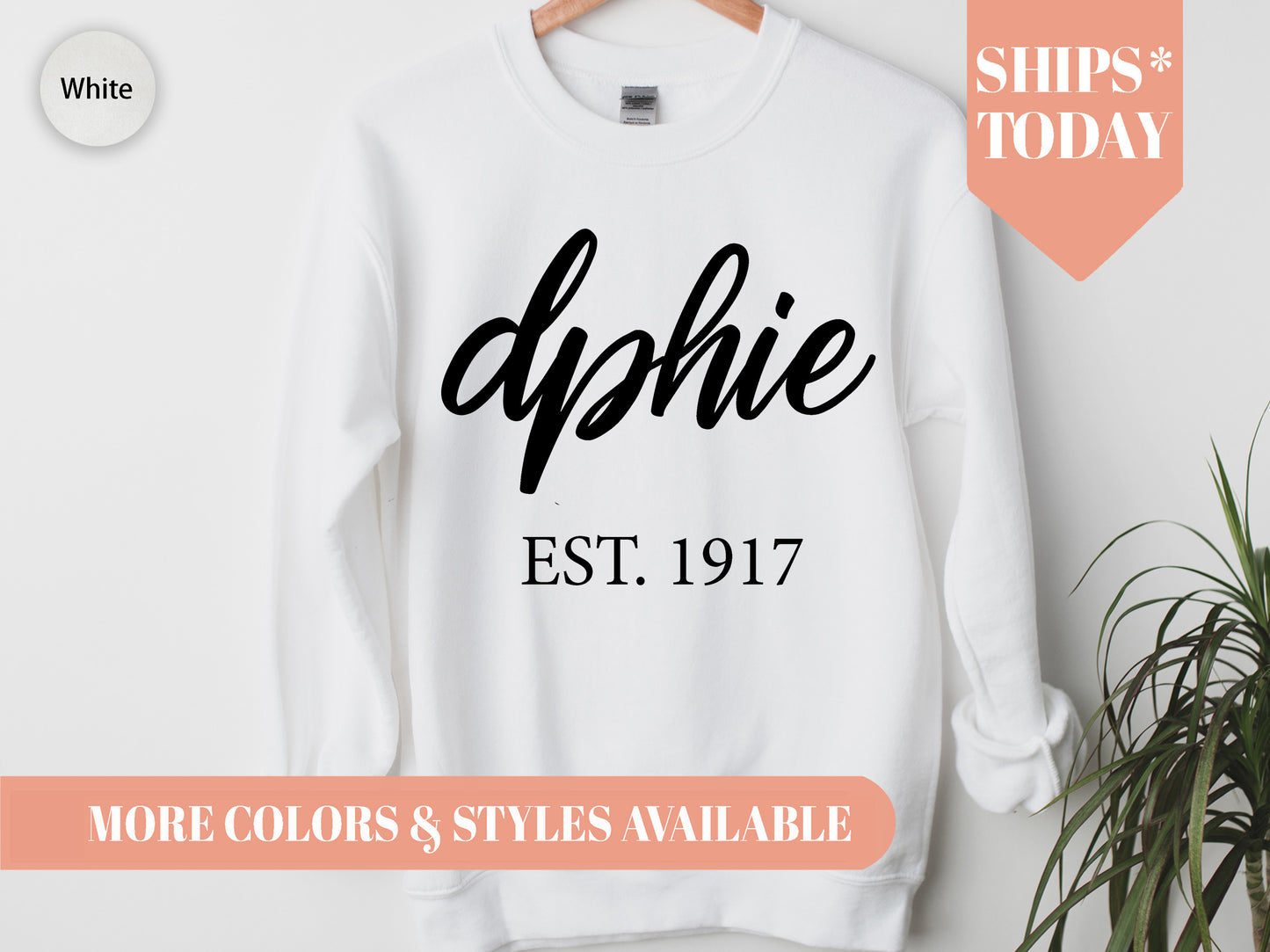 Delta Phi Epsilon Black Flowy Sorority Sweatshirt _ 89g