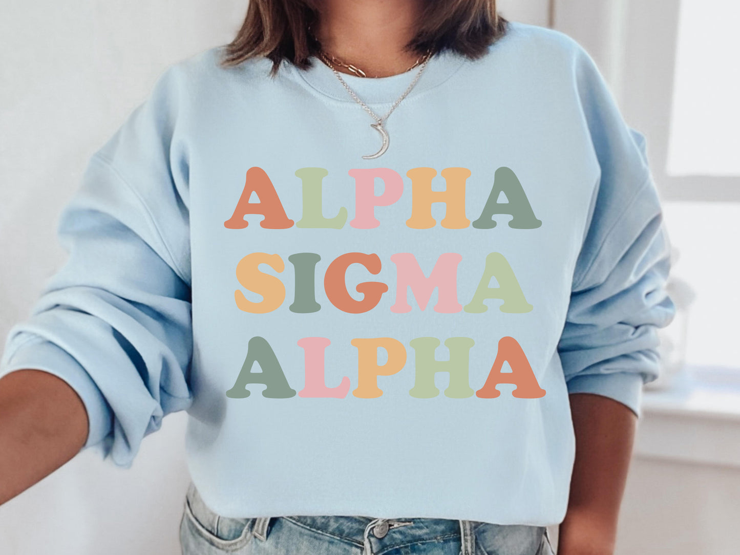 Alpha Sigma Alpha Bright and Proud Sorority Sweatshirt _ 420g