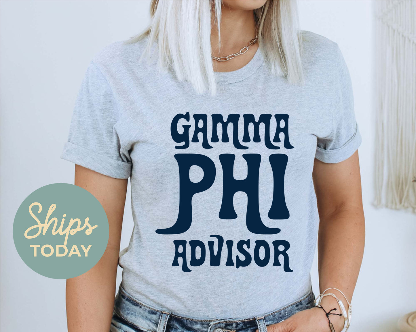Gamma Phi Beta Best Advisor Sorority T-shirt _ 3111g