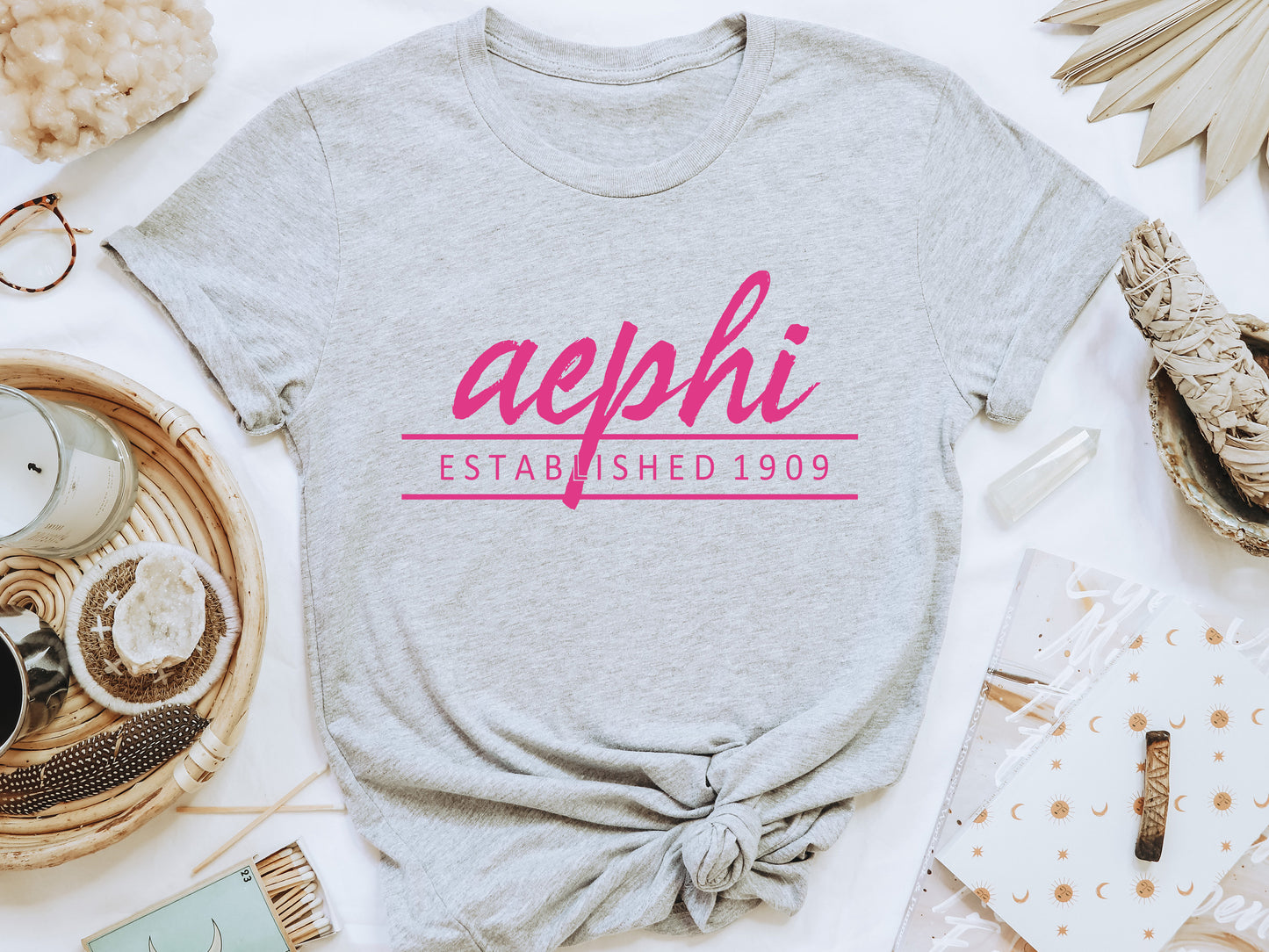 Alpha Epsilon Phi All Pink Sorority T-shirt _  754g