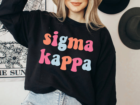 Sigma Kappa Vividly Vibrant Sorority Sweatshirt _ 3171g