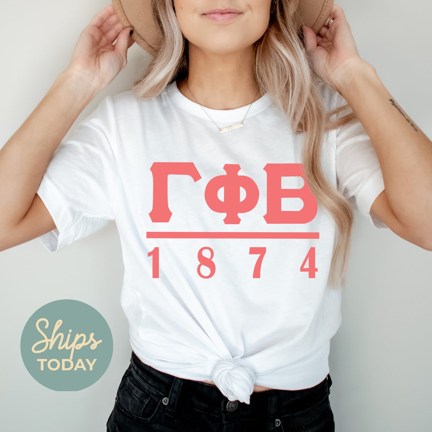 Gamma Phi Beta Monochromatic Sorority T-shirt _ 30857g