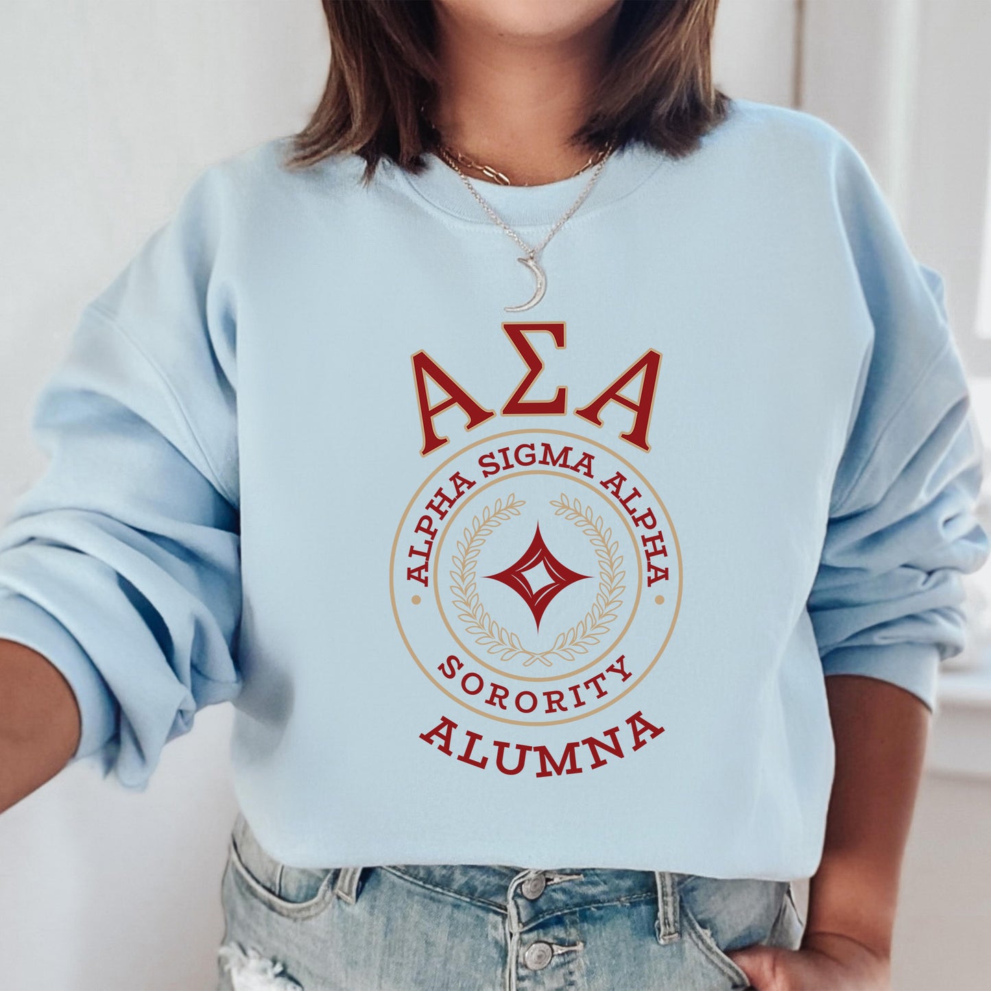 Alpha Sigma Alpha Alumna Vintage Sorority Sweatshirt _ 31015g