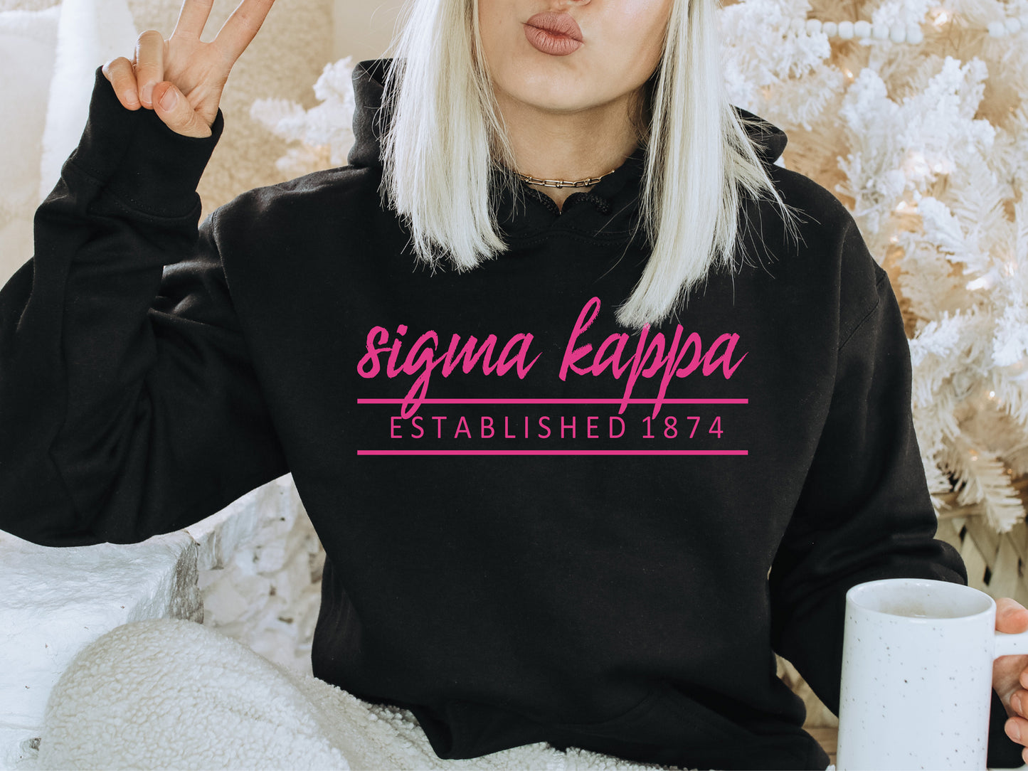 Sigma Kappa All Pink Sorority Hoodie _  774g
