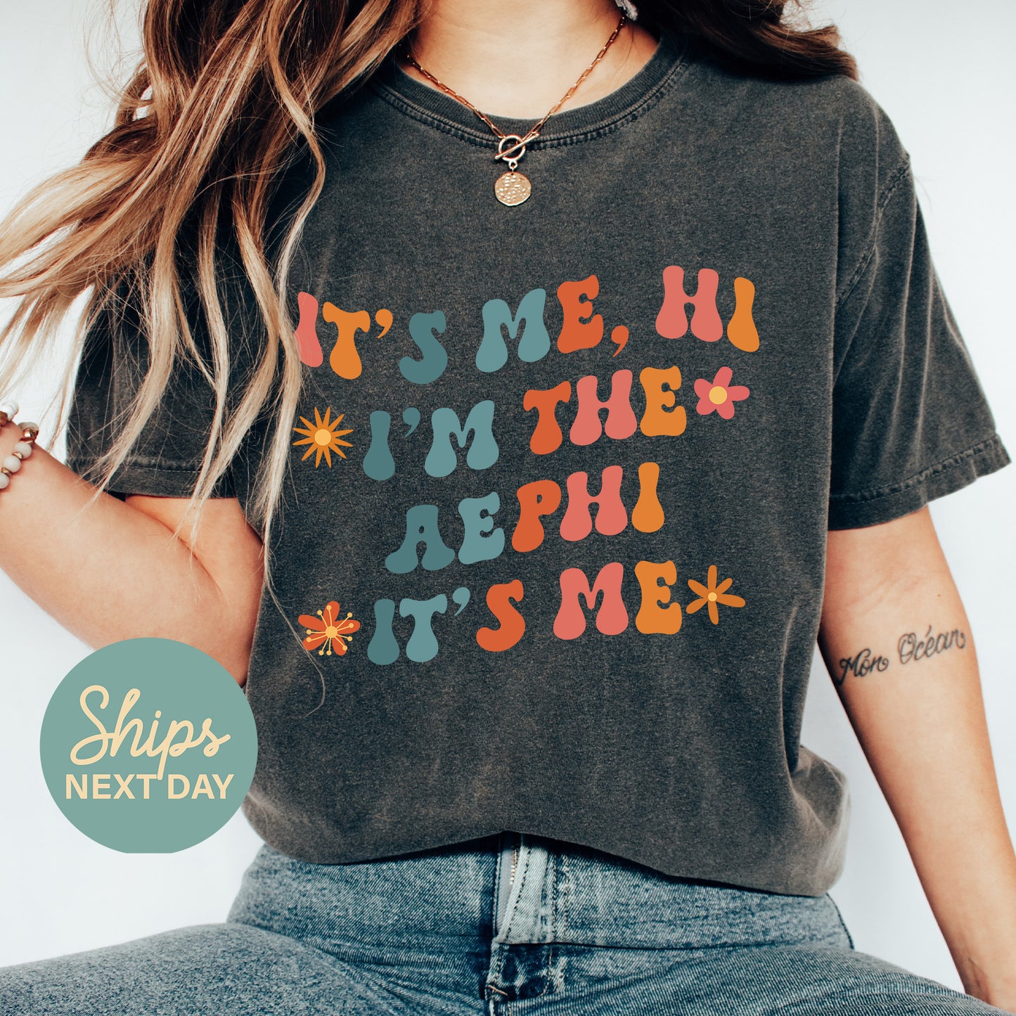 Alpha Epsilon Phi Style Sorority T-shirt _ 35993g