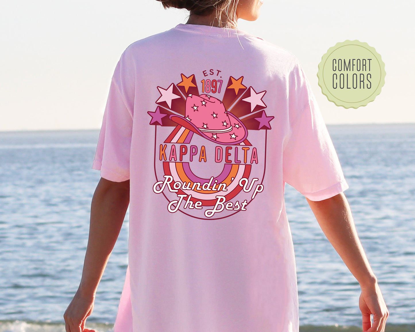 Kappa Delta Roundin' Up the Best Comfort Colors Sorority T-shirt _ 32910g