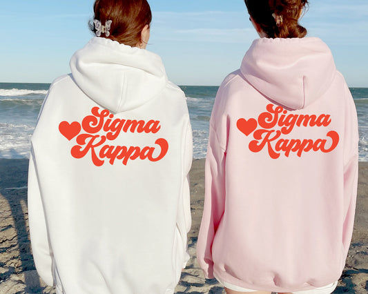 Sigma Kappa Red Heart Sorority Hoodie _ 33368g