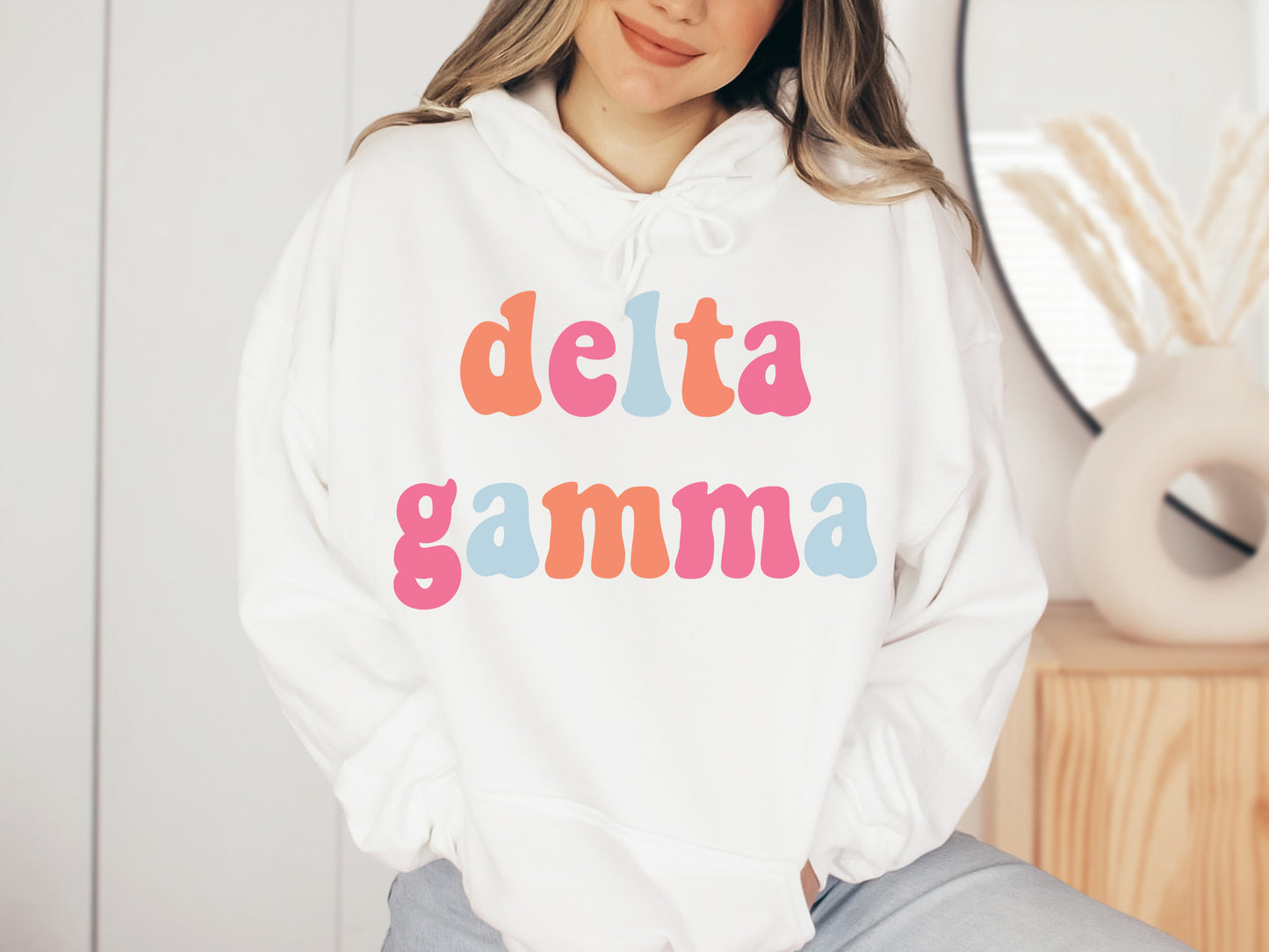 Delta Gamma Vividly Vibrant Sorority Hoodie _ 3160g