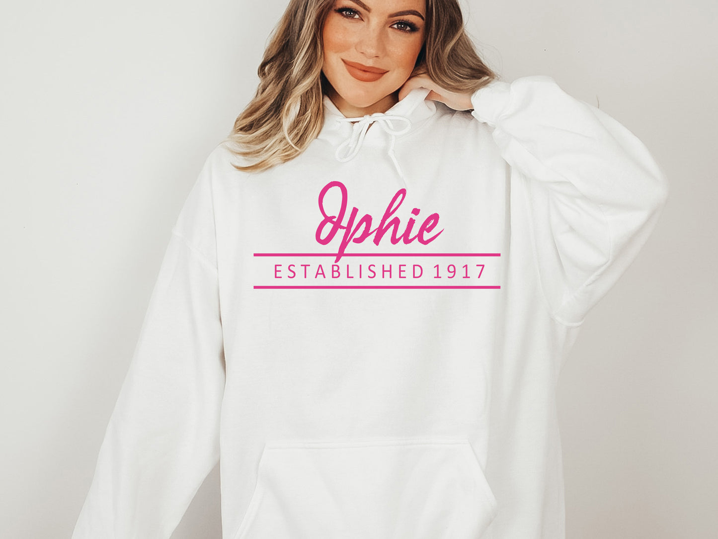 Delta Phi Epsilon All Pink Sorority Hoodie _ 764g