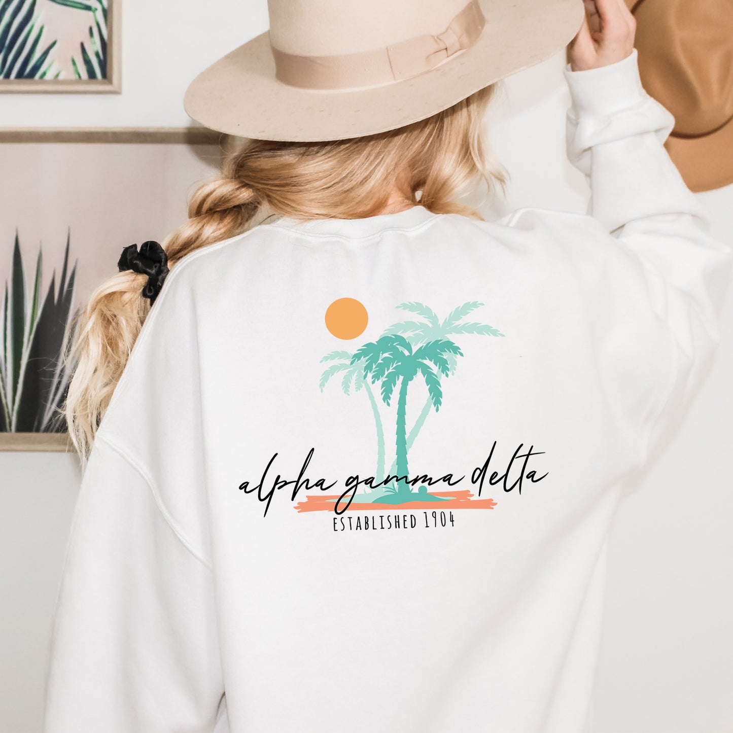 Alpha Gamma Delta Island Sisterhood Sorority Sweatshirt _ 33562g