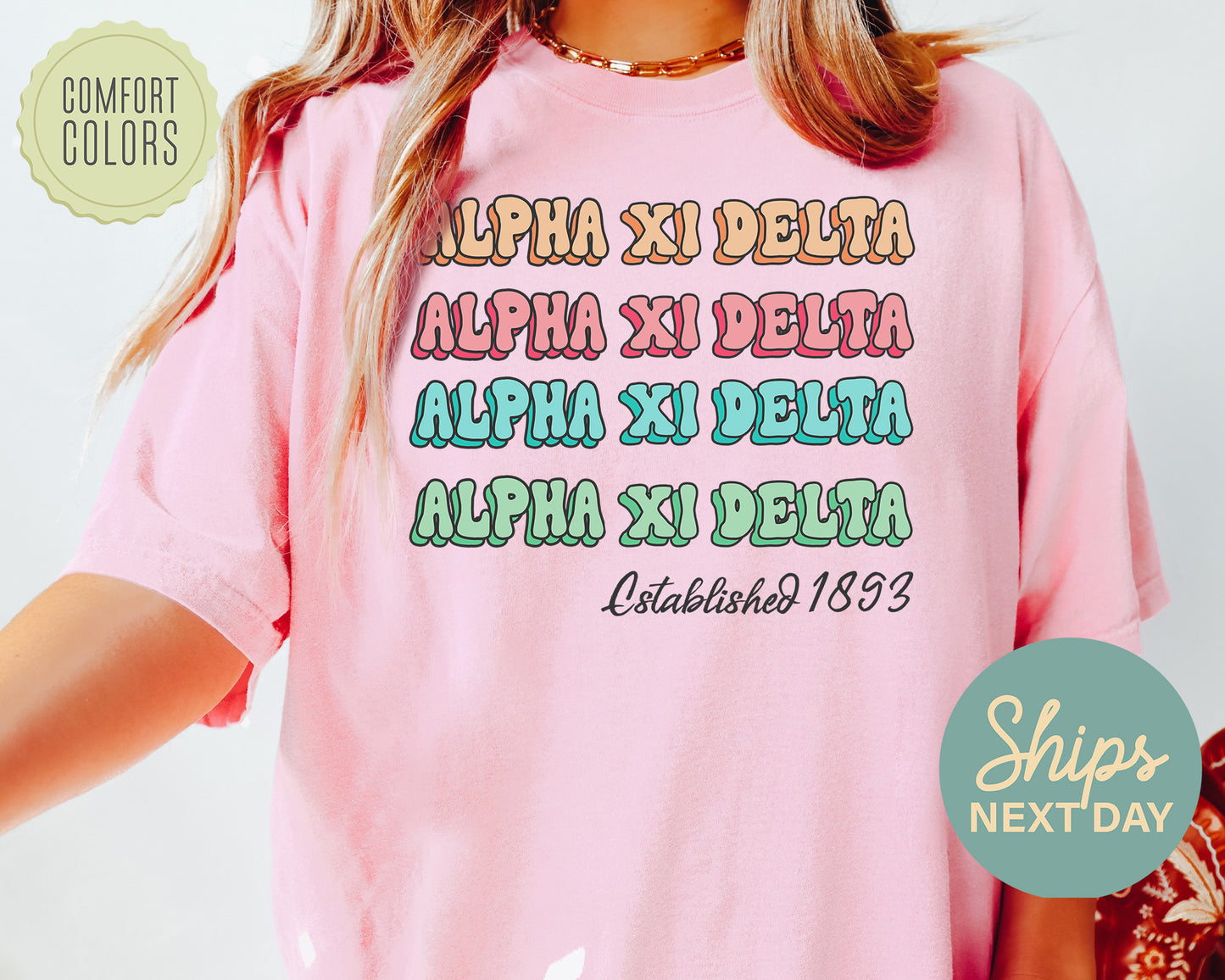 Alpha Xi Delta Lucy Comfort Colors Sorority T-shirt _ 266g
