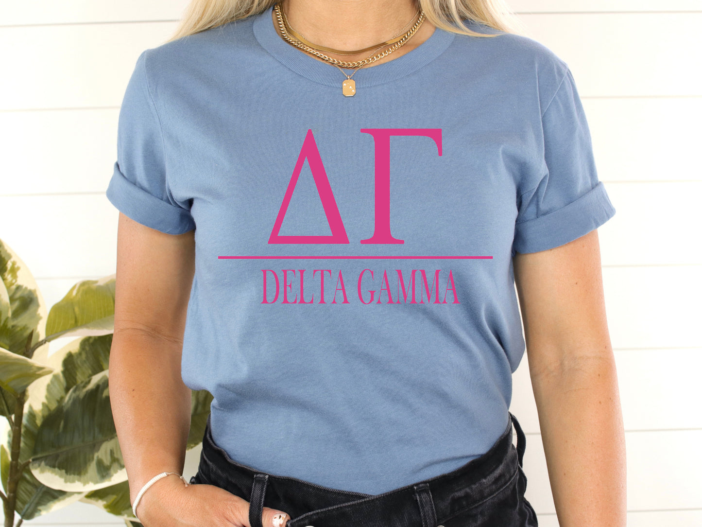 Delta Gamma Loud Letters Sorority T-shirt _ 477g