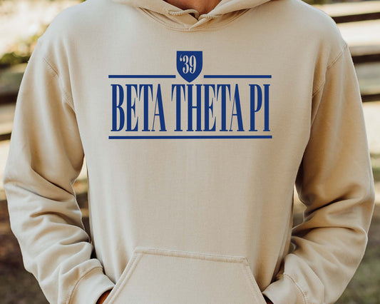 Beta Theta Pi Shield Fraternity Hoodie _ 1187g
