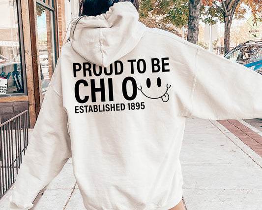 Chi Omega Proud to Be Sorority Hoodie _ 33137g