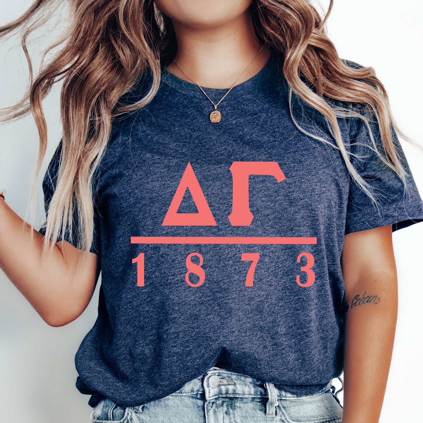 Delta Gamma Monochromatic Sorority T-shirt _ 30854g