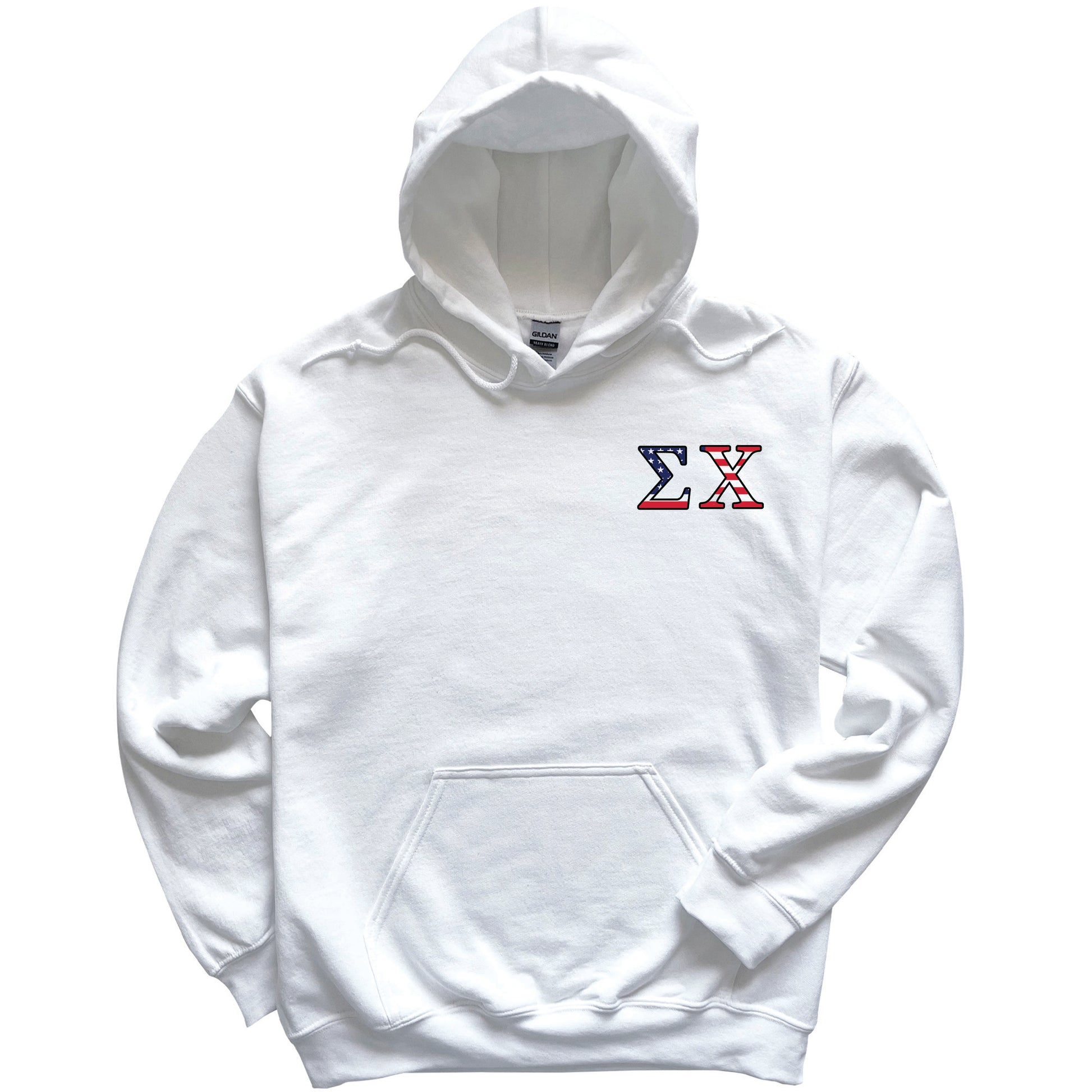 a white hoodie with the letter k on it