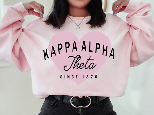 Kappa Alpha Theta Pretty in Pink Sorority Sweatshirt _ 455g
