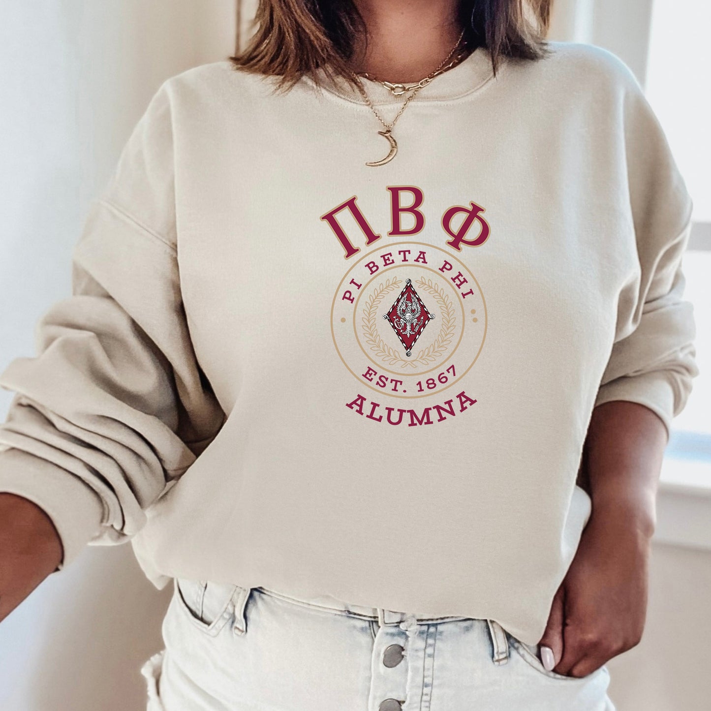 Pi Beta Phi Alumna Vintage Sorority Sweatshirt _ 31029g