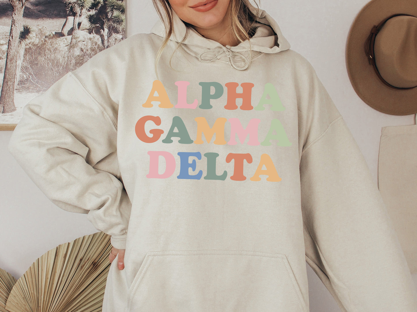 Alpha Gamma Delta Bright and Proud Sorority Hoodie _ 417g