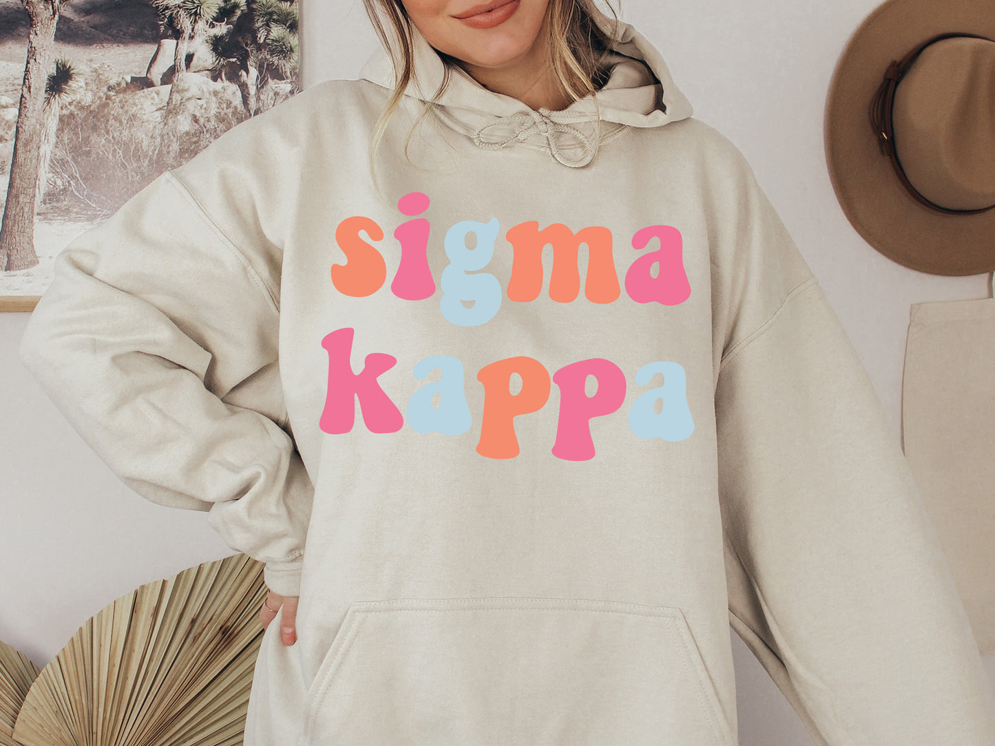 Sigma Kappa Vividly Vibrant Sorority Hoodie _ 3171g