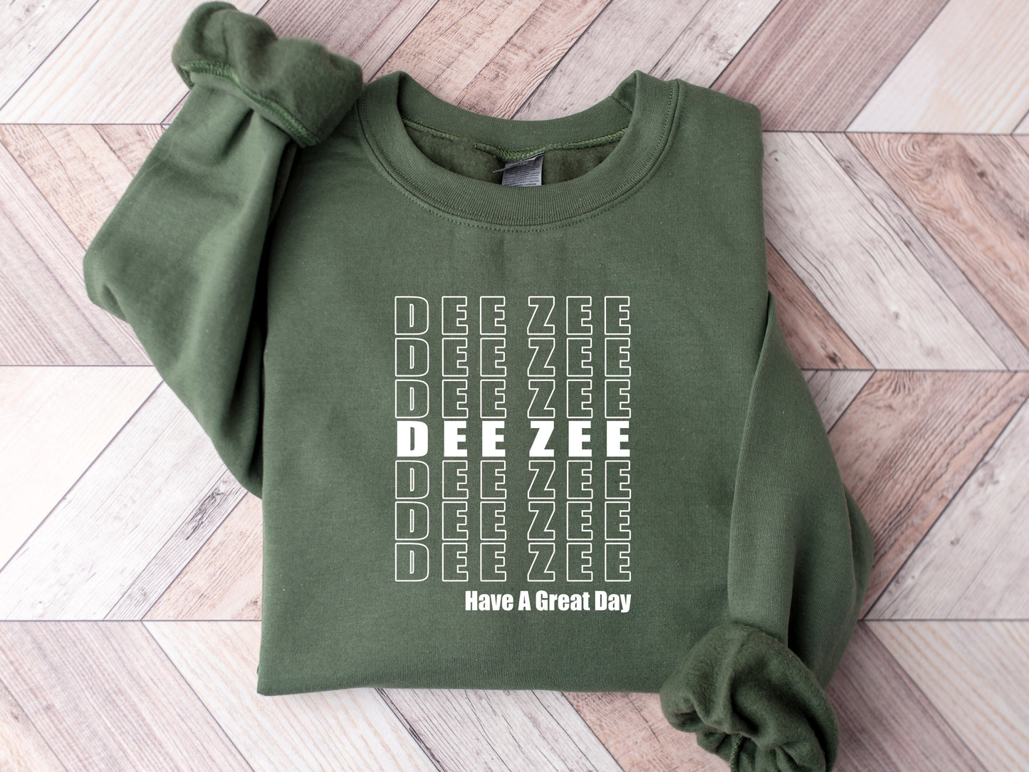 Delta Zeta Have a Great Day Sorority Sweatshirt  _ 2121g
