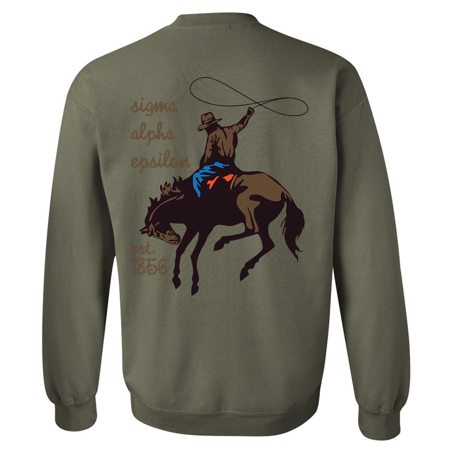 Sigma Alpha Epsilon Cowboy Fraternity Sweatshirt _ 31200g