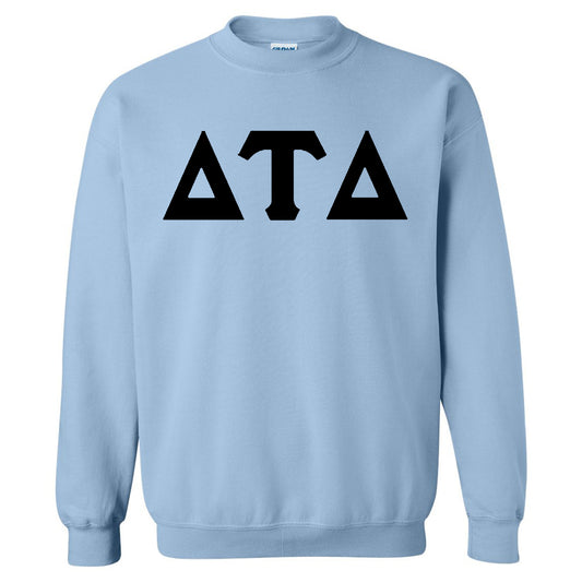 Delta Tau Delta Black Letters Fraternity Sweatshirt _ 34915g