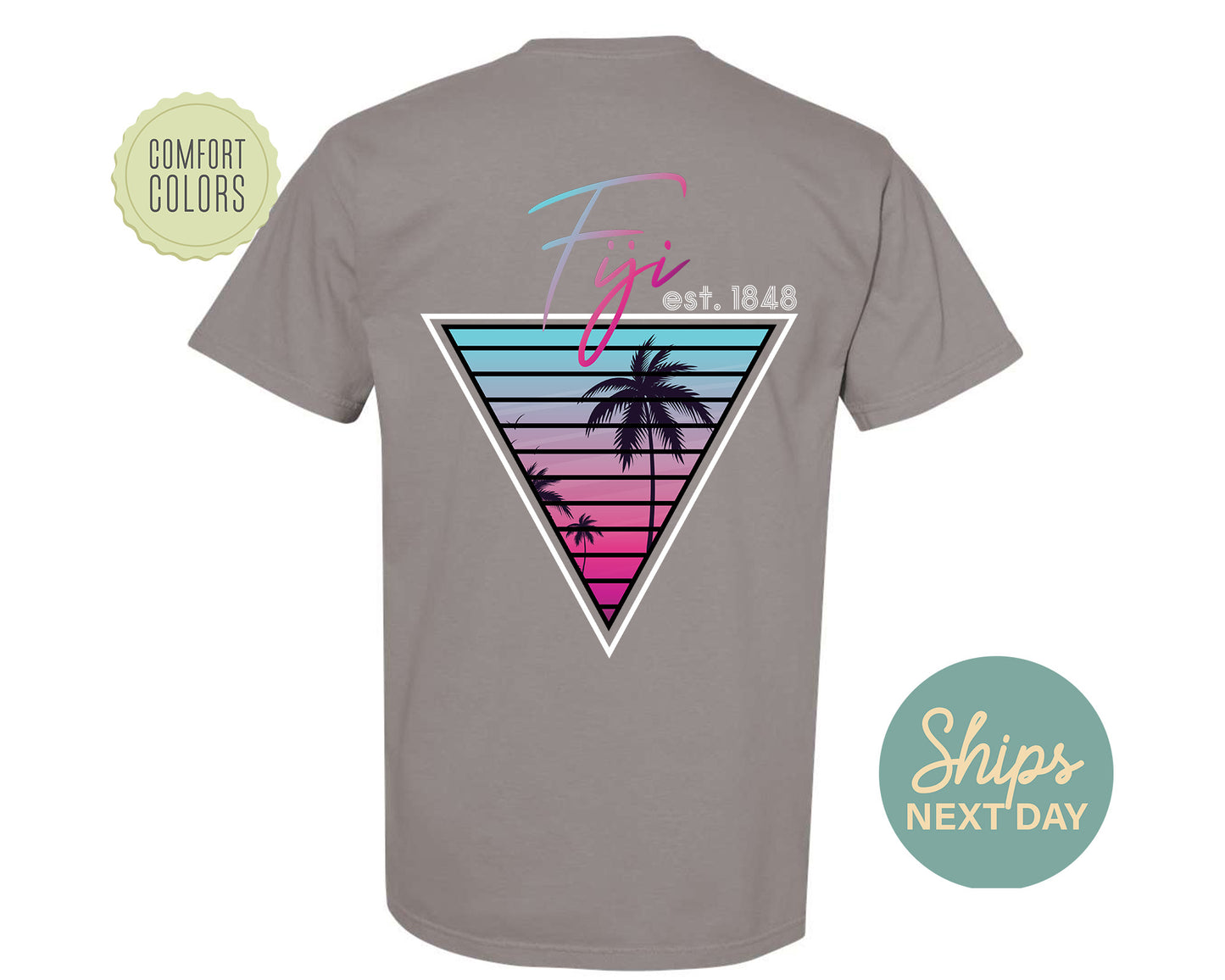 FIJI Tropical Twilight Comfort Colors Fraternity T-shirt _ 31566g