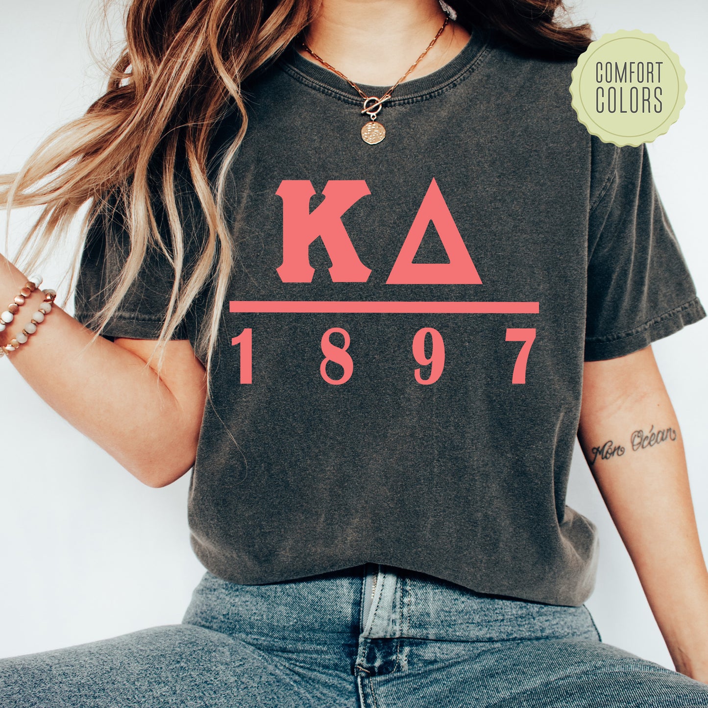 Kappa Delta Monochromatic Comfort Colors Sorority T-shirt _ 30859g