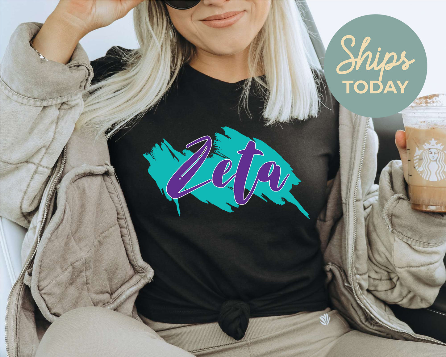 Zeta Tau Alpha Paint Party Sorority T-shirt _ 4497g