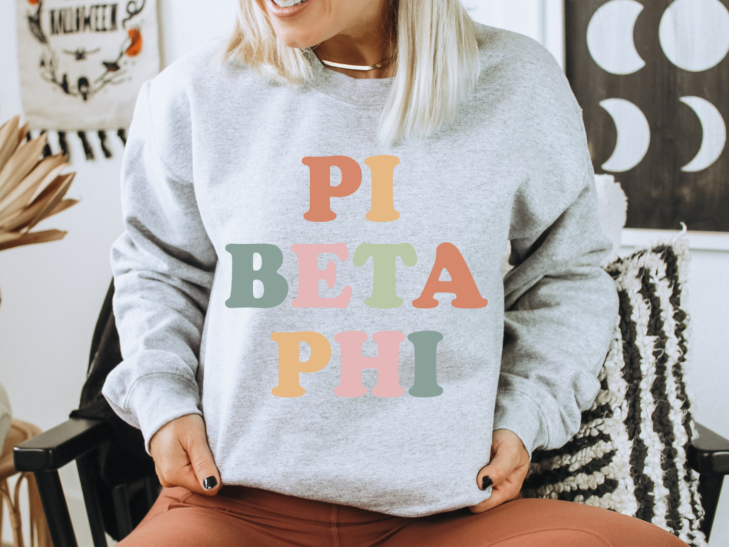 Pi Beta Phi Bright and Proud Sorority Sweatshirt _ 434g