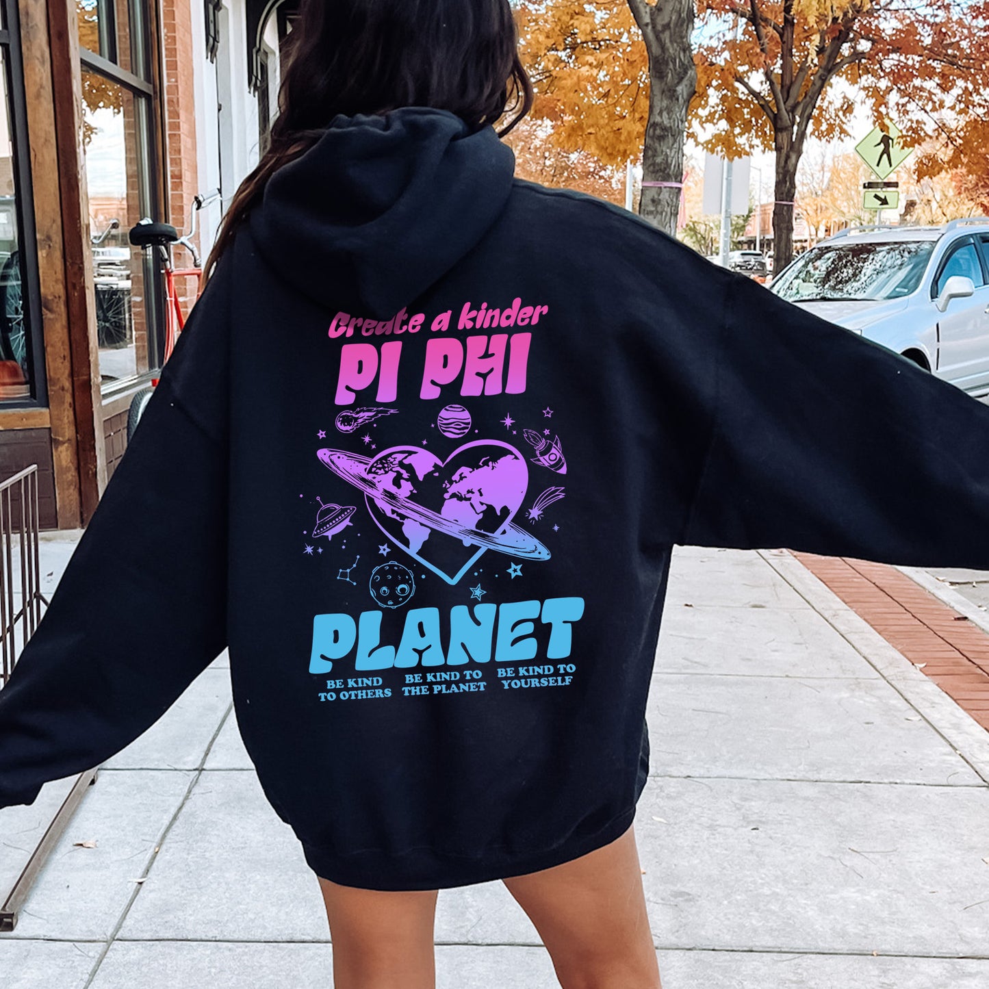 Pi Beta Phi Ombre Worlds Sorority Hoodie _ 35561g