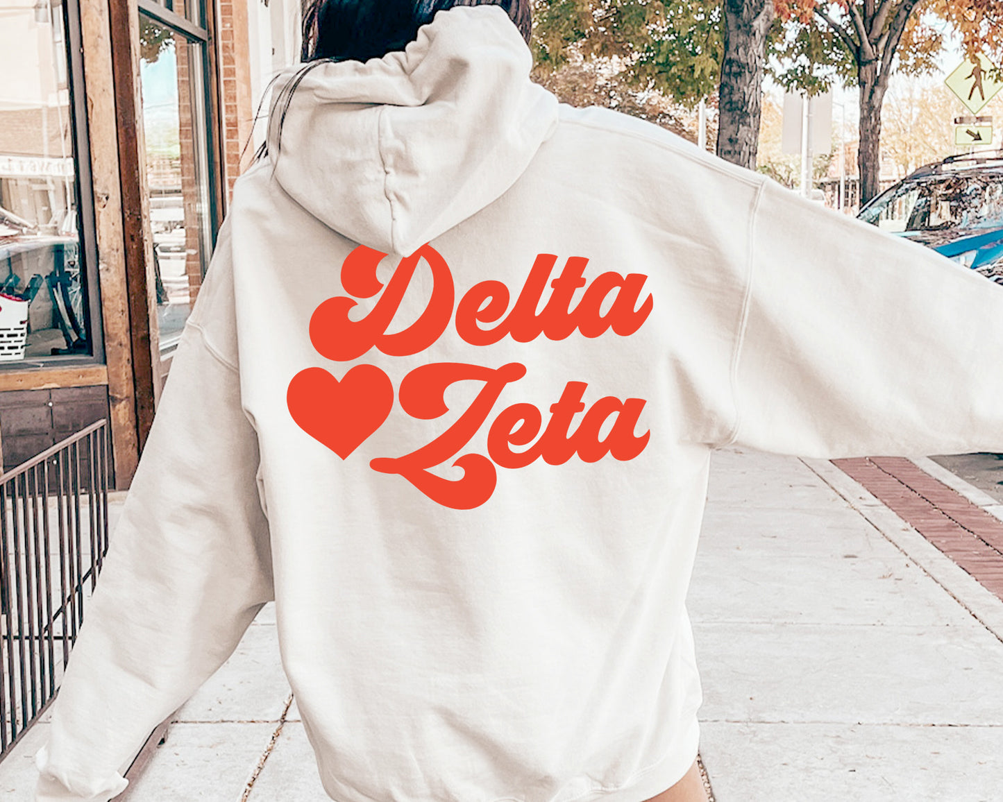 Delta Zeta Red Heart Sorority Hoodie _ 33359g
