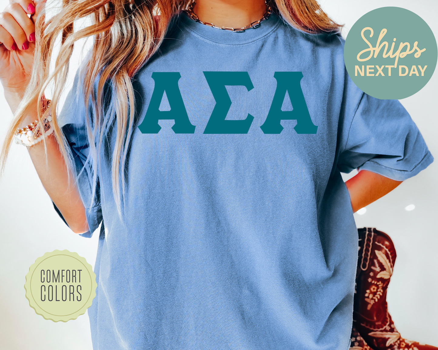 Alpha Sigma Alpha Back to the Basics Comfort Colors Sorority T-shirt _ 628g