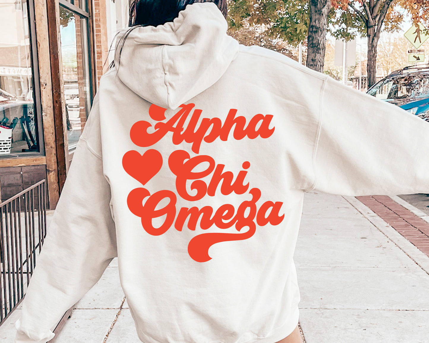 Alpha Chi Omega Red Heart Sorority Hoodie _ 33346g
