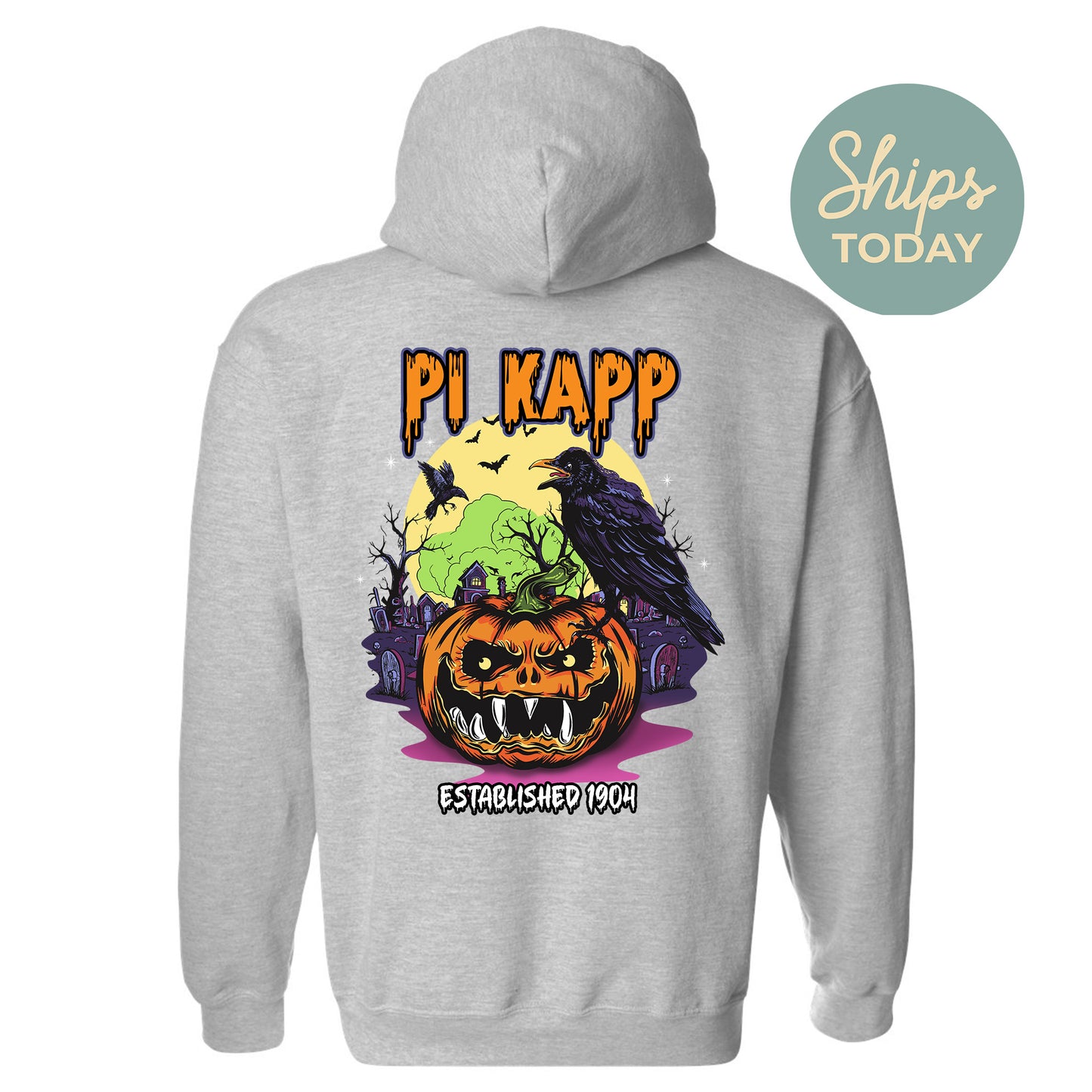 Pi Kappa Phi Halloween Bats Fraternity Hoodie _ 36271g
