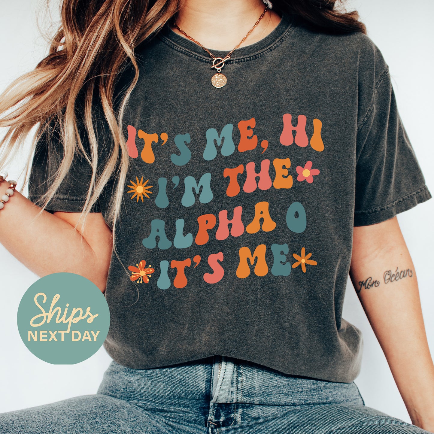 Alpha Omicron Pi Style Sorority T-shirt _ 35995g