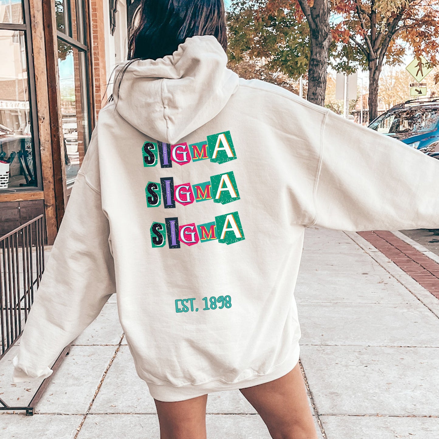 Sigma Sigma Sigma Letter Cuts Sorority Hoodie _ 35910g