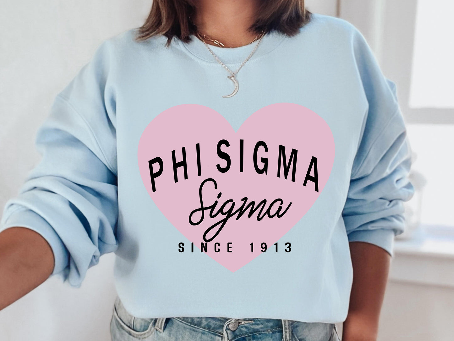 Phi Sigma Sigma Pretty in Pink Sorority Sweatshirt _ 459g