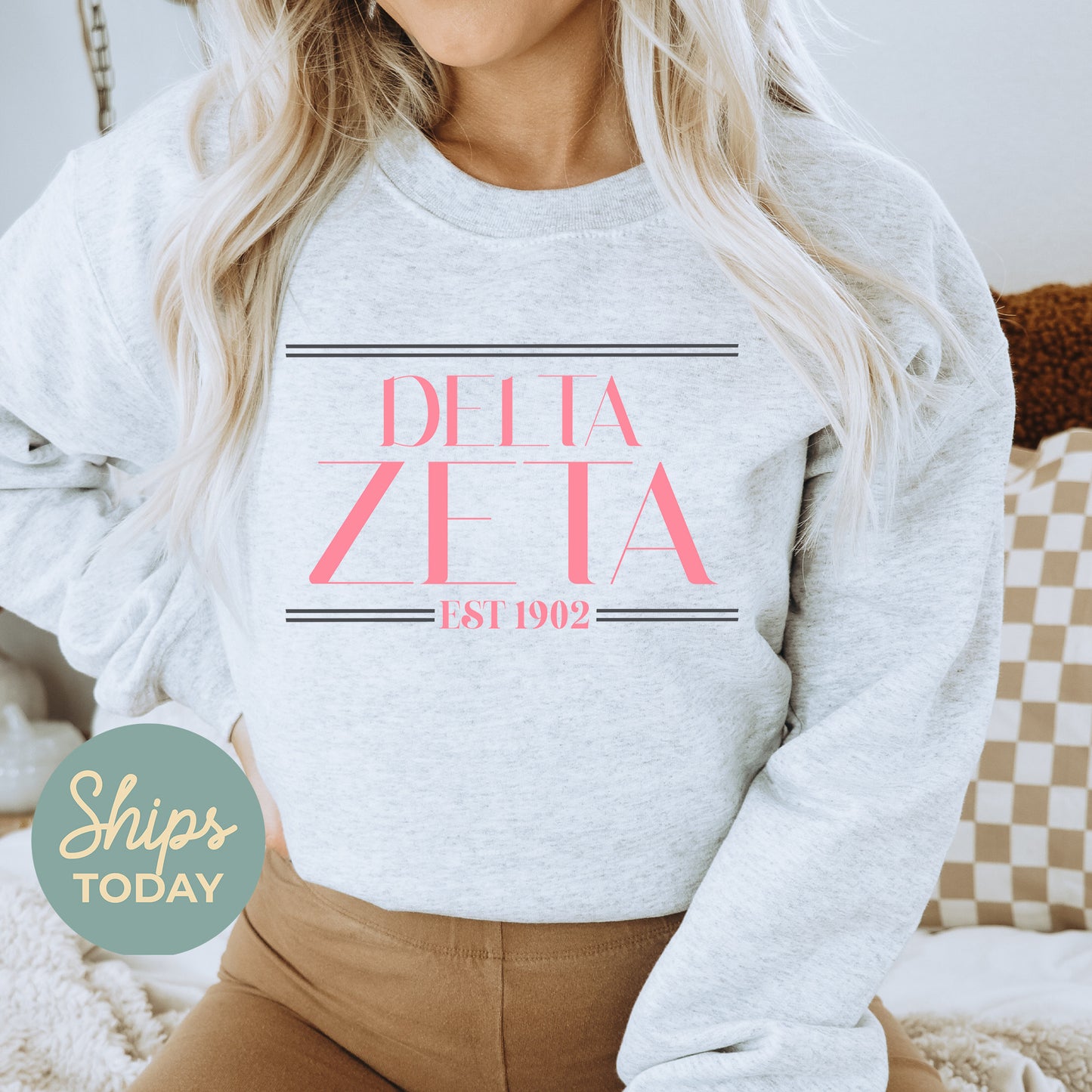 Delta Zeta Greek Harmony Sorority Sweatshirt _ 34977g