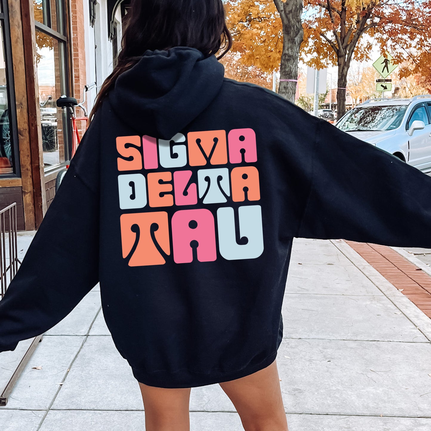 Sigma Delta Tau Vibrant Verve Sorority Hoodie _ 32622g