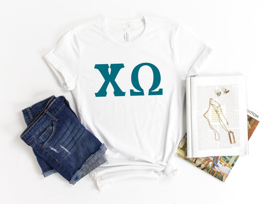 Chi Omega Back to the Basics Sorority T-shirt _ 631g