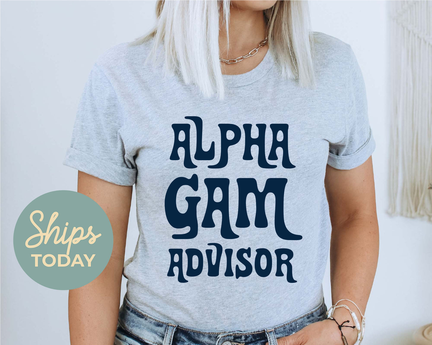 Alpha Gamma Delta Best Advisor Sorority T-shirt _ 3100g