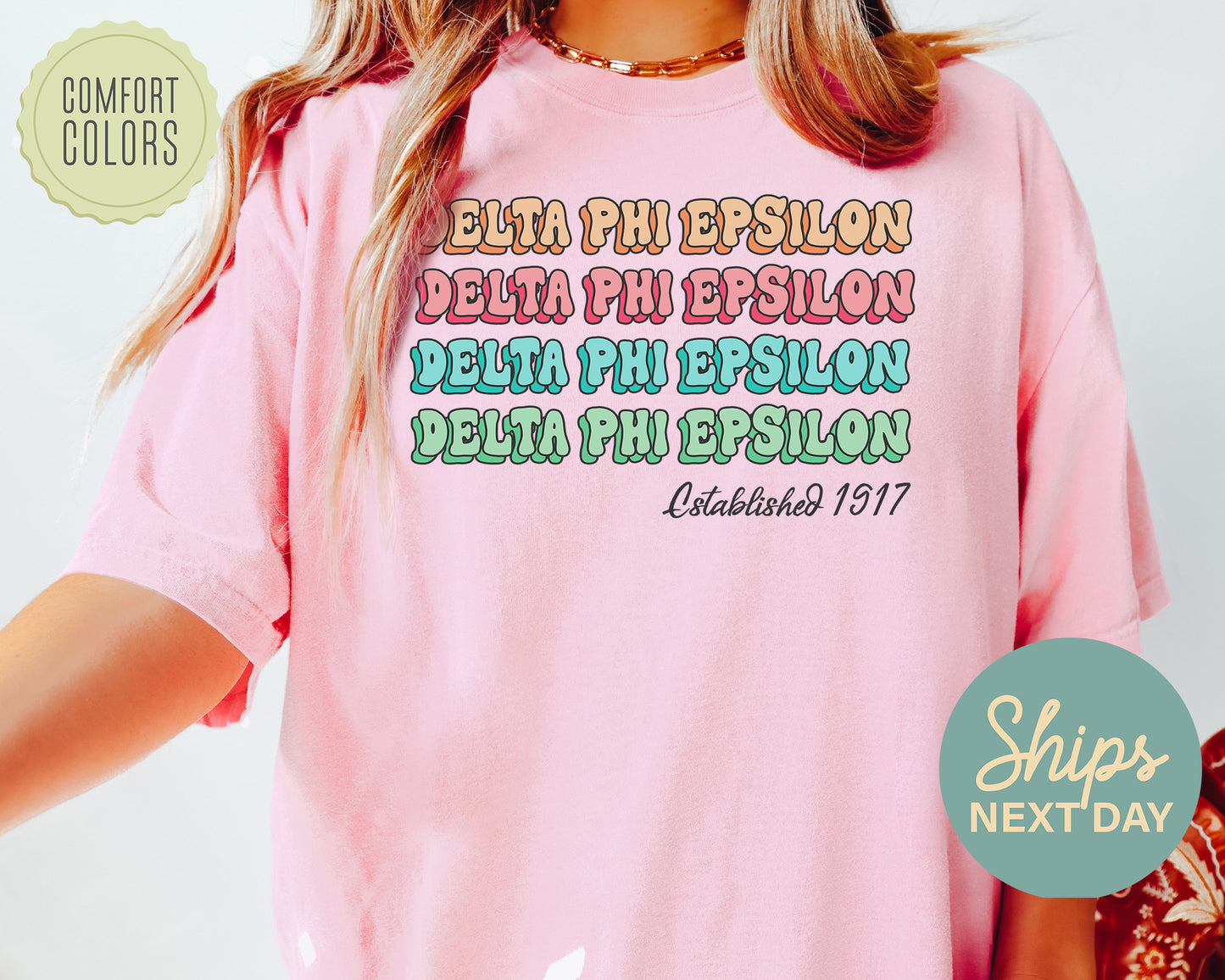 Delta Phi Epsilon Lucy Comfort Colors Sorority T-shirt _ 270g