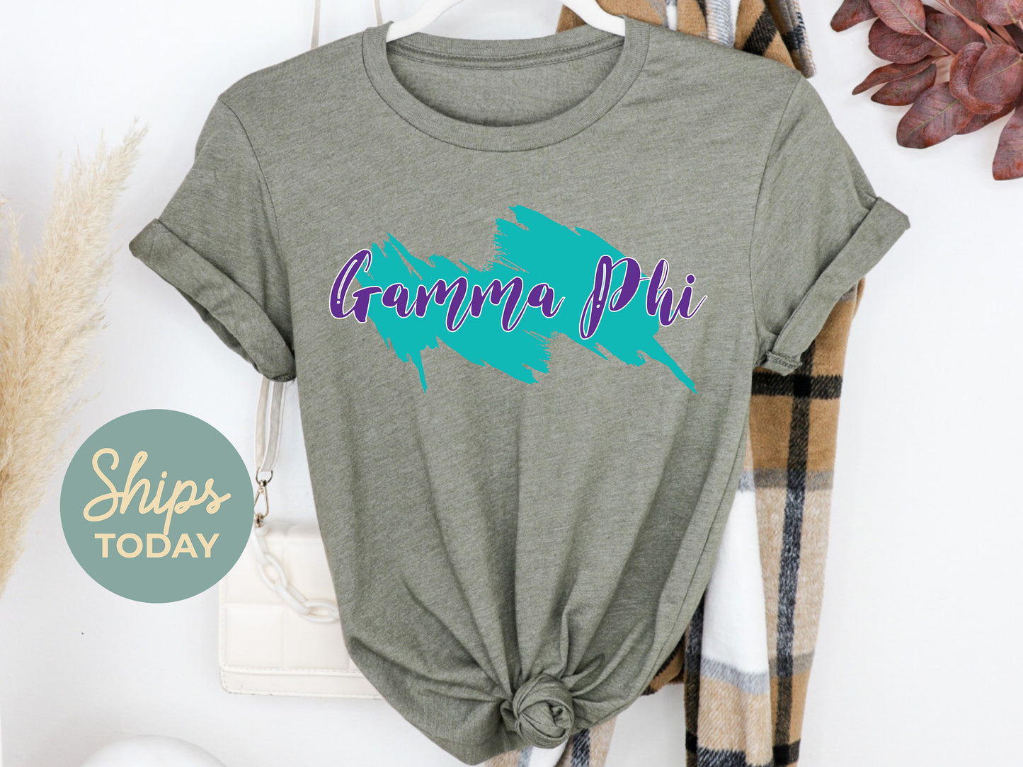 Gamma Phi Beta Paint Party Sorority T-shirt _ 4486g