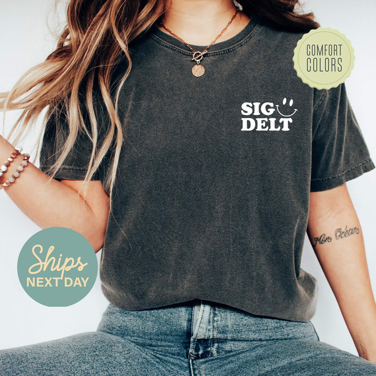 Sigma Delta Tau My Kind of People Comfort Colors Sorority T-shirt _ 33279g