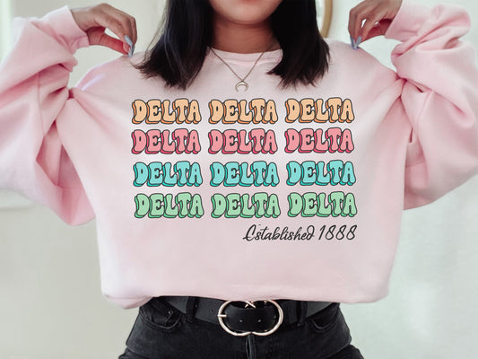 Delta Delta Delta Lucy Sorority Sweatshirt _ 268g