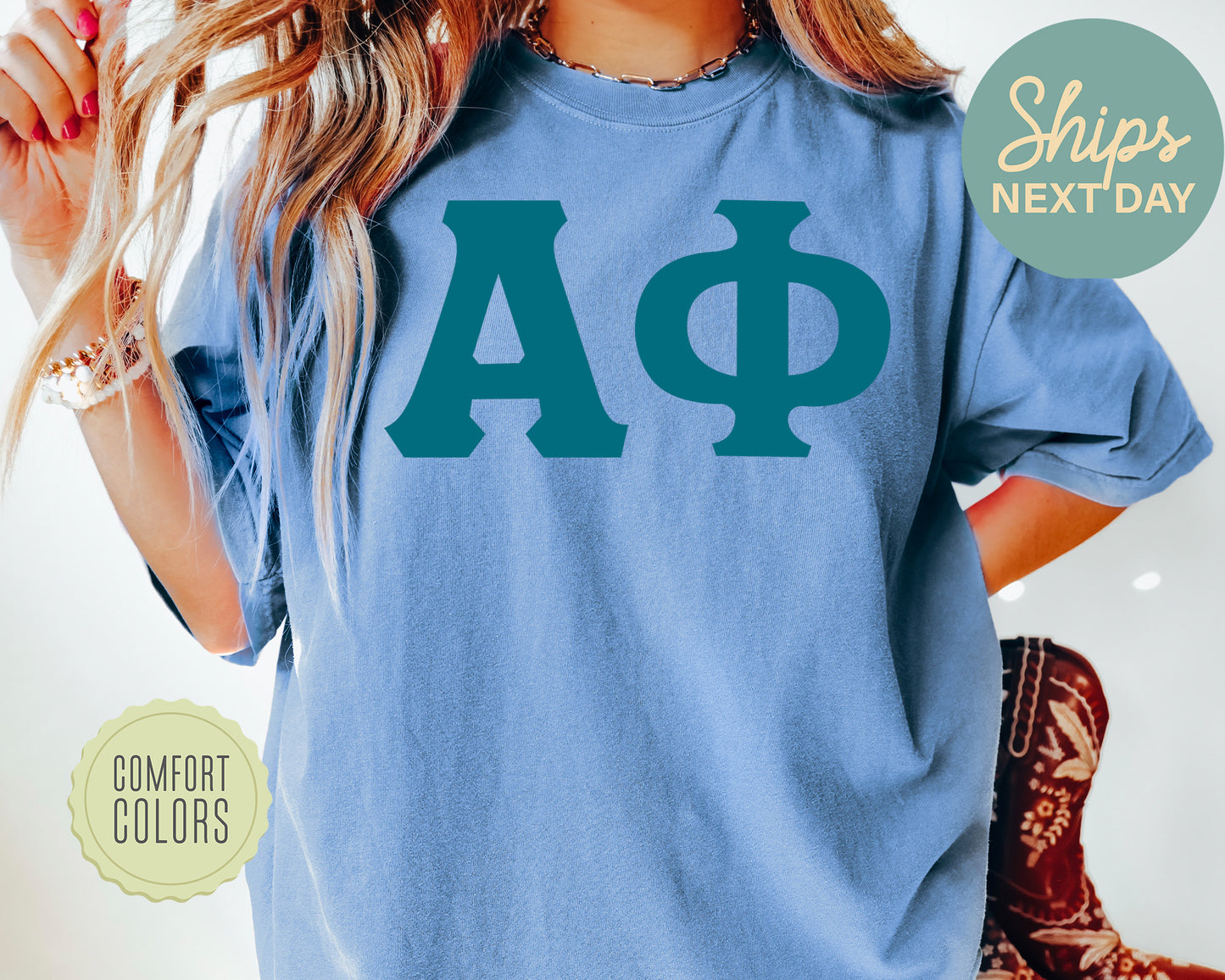Alpha Phi Back to the Basics Comfort Colors Sorority T-shirt _ 627g