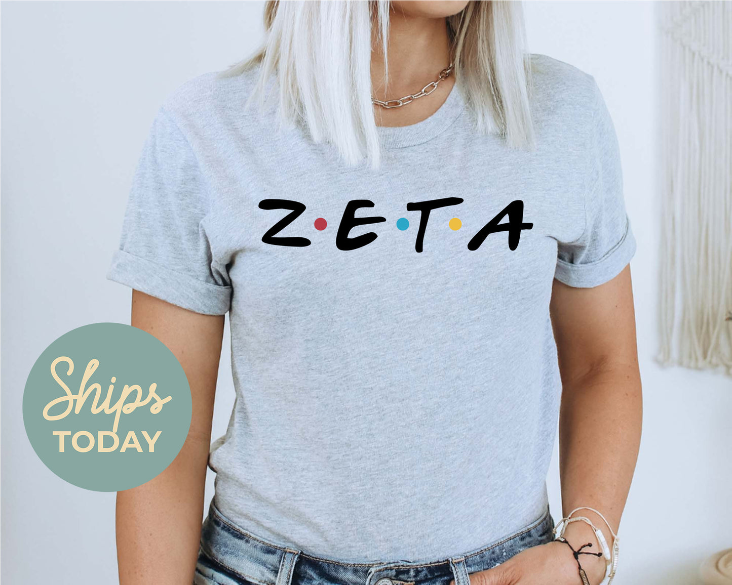 Zeta Tau Alpha Friends Frenzy Sorority T-shirt _ 30671g