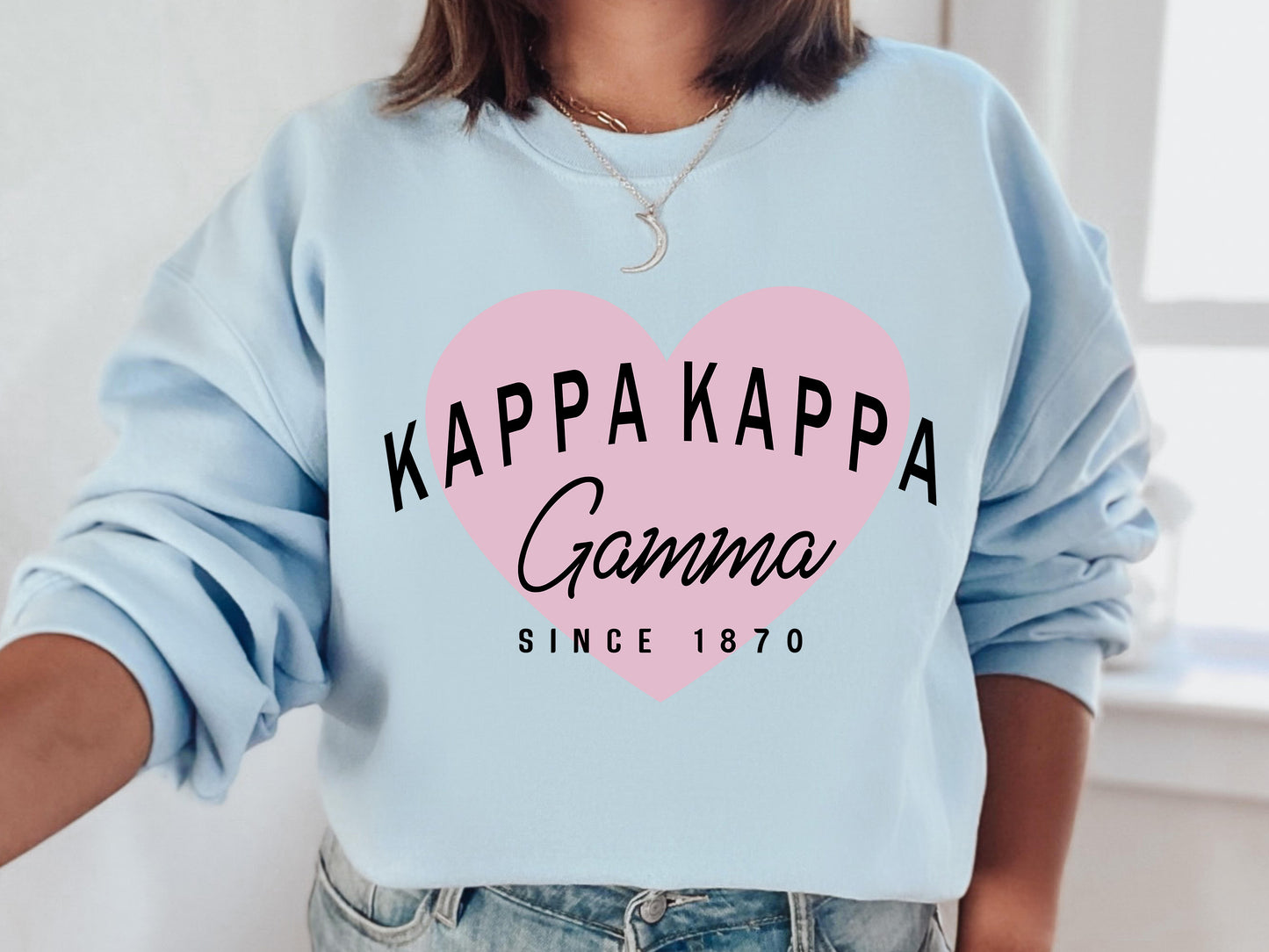 Kappa Kappa Gamma Pretty in Pink Sorority Sweatshirt _ 457g